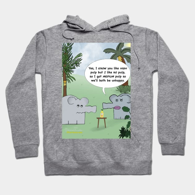 Orange Juice Issues Hoodie by Enormously Funny Cartoons